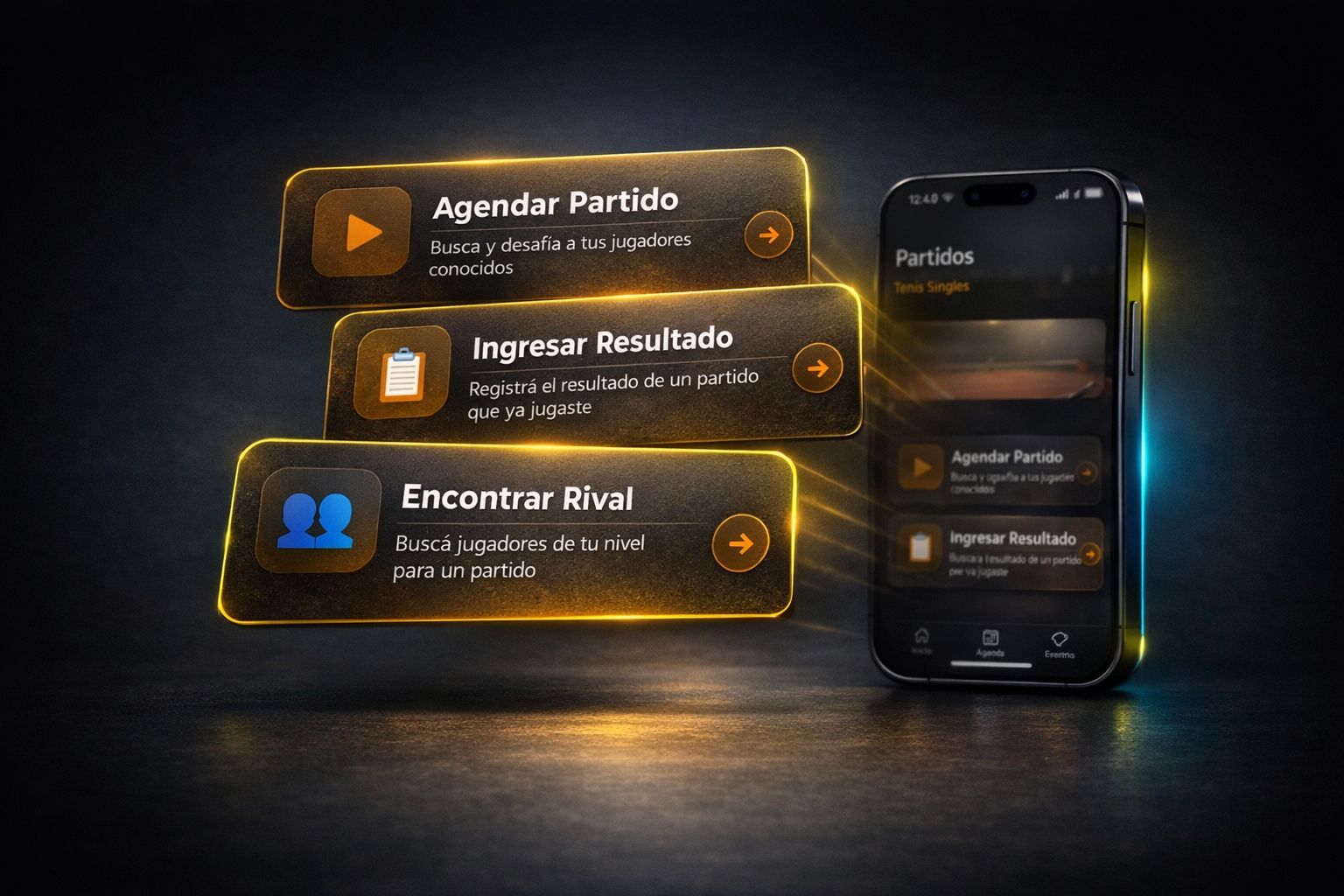 Partidos en GSM — Agendar, Ingresar Resultado y Encontrar Rival